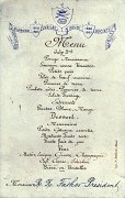 Menu 1883 Society silver jubilee